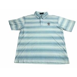 Vintage Nike Tiger Woods Polo White/Blue Short Sleeve Shirt Size Large Mens